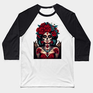 Catrina de Rosas Baseball T-Shirt